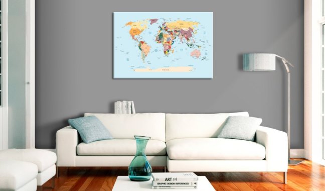Obraz - Mapa světa: Cestuj se mnou
