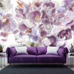 Prémiová fototapeta - Abstraktné fialové kvety kosatca