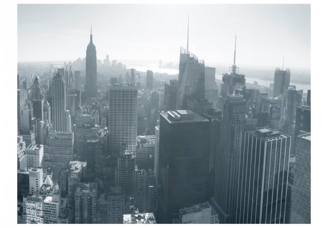 Fototapeta - New York panorama černá a bílá