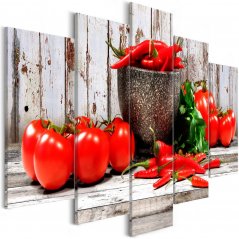 Obraz - Červená zelenina na dřevě II
