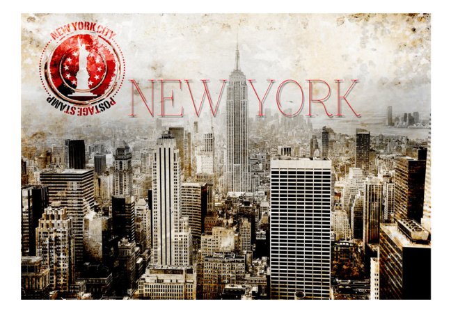 Fototapeta - New York s poštovou pečiatkou