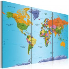 Obraz - Mapa světa: Barevná poznámka