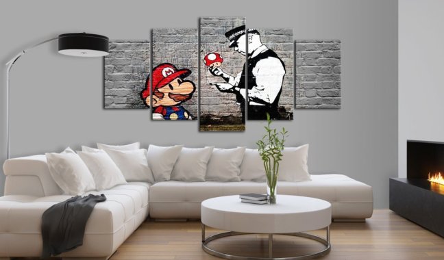 Obraz - Super Mario houbový policista od Banksyho II