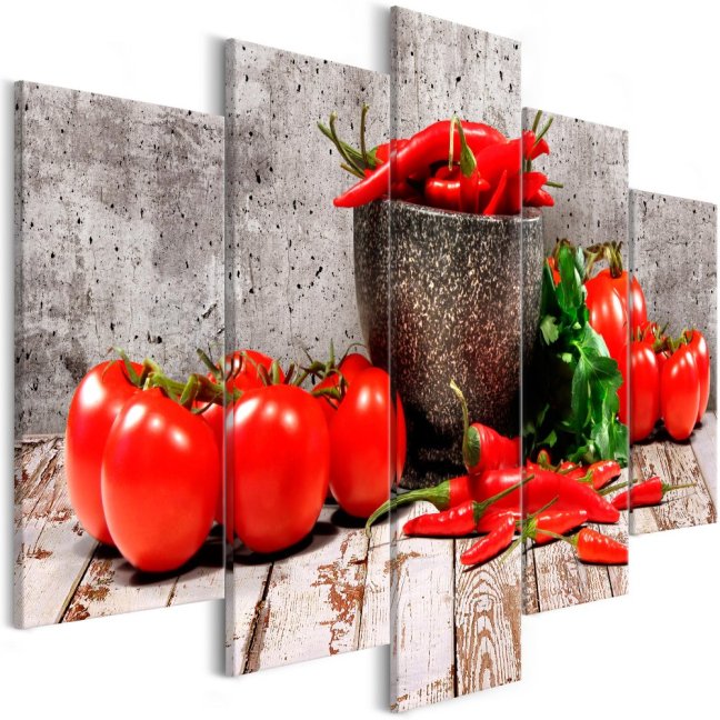 Obraz - Červená zelenina na betonu