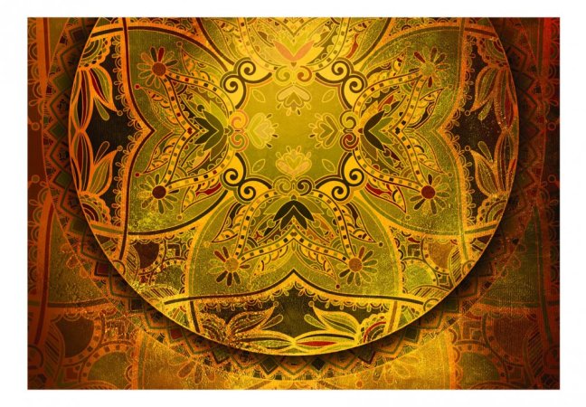 Samolepiaca fototapeta - Mandala: Zlatá báseň