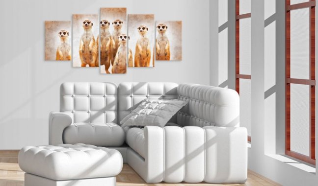 Obraz - Rodina surikát