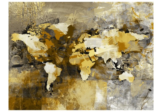 Fototapeta - Umelecké mapa sveta