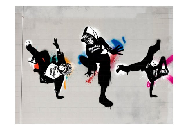 Fototapeta - Opičí tanec - street art