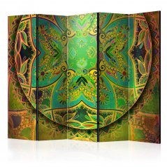 Paraván - Mandala: Smaragdová fantazie II