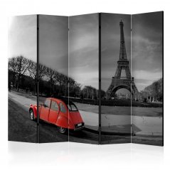 Paraván - Eiffelova věž a červený vůz II