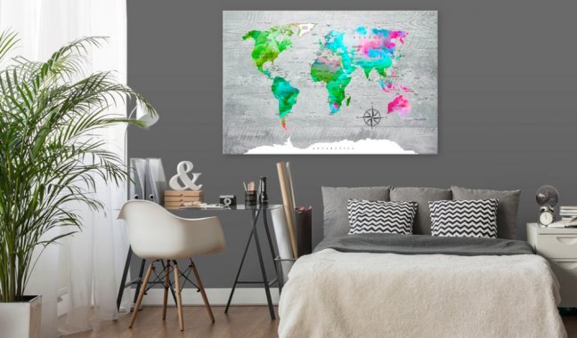 Obraz - Mapa světa: Zelený ráj