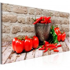 Obraz - Červená zelenina a cihly