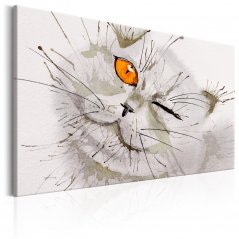 Obraz - Sivá mačka