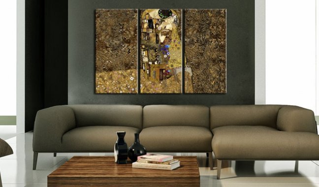 Obraz - Klimtova inspirace - Polibek
