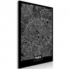 Obraz - Tmavá mapa Paříže