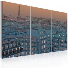 Obraz - Paříž - město jde spát
