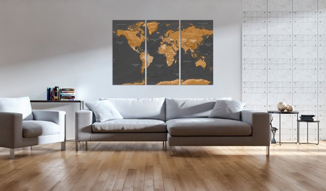 Obraz - Mapa sveta: Moderná estetika
