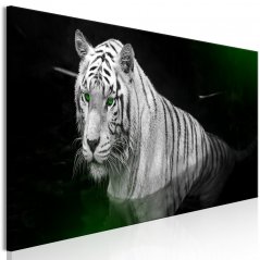 Obraz - Žiarivý tiger - zelený