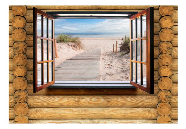Fototapeta - Pláž u okna