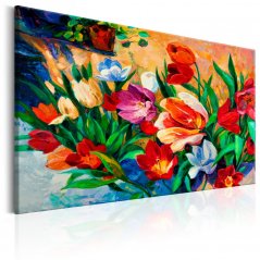 Obraz - Umění barev: Tulipány