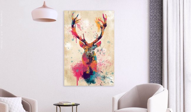 Obraz - Akvarelový jelen