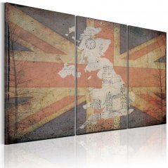 Obraz - Mapa Velké Británie