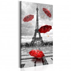 Obraz - Paríž: Červené dáždniky