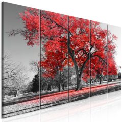 Obraz - Jeseň v parku - červená