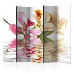 Paraván - Tropické květiny - orchidejový strom II