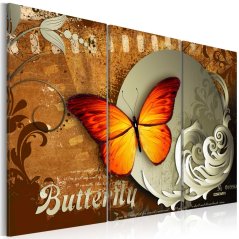 Obraz - Ohnivý motýl a měsíc v úplňku
