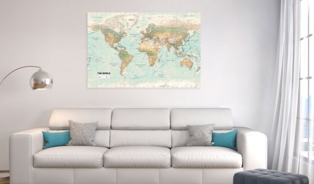 Obraz - Mapa sveta: Krásny svet
