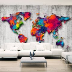 Fototapeta - Mapa světa v barvách