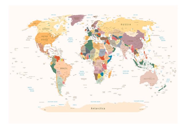 Fototapeta - Mapa světa