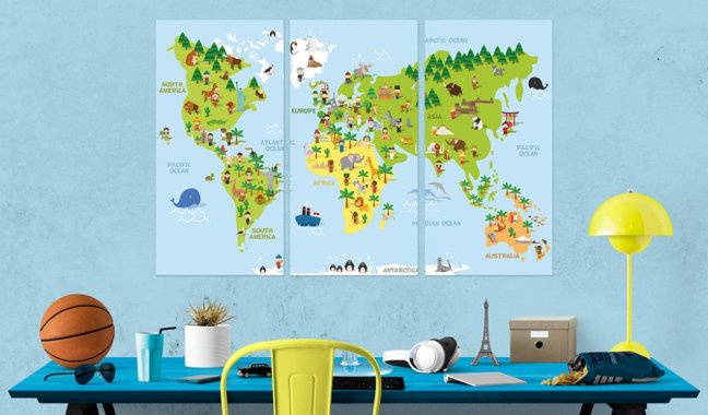 Korková nástěnka - Dětský svět - Mapa