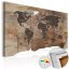 Korková nástěnka - Dřevěná mozaika - Mapa