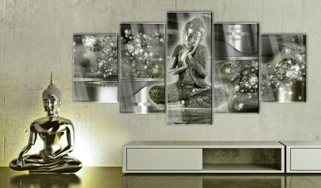 Obraz na akrylátovom skle - Smaragdový Budha