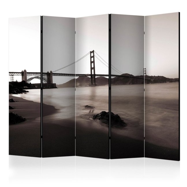 Paraván - San Francisco: Černobílý most Golden Gate II