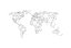 Fototapeta - Mapa světa - černobílá