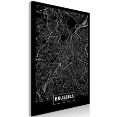 Obraz - Tmavá mapa Bruselu