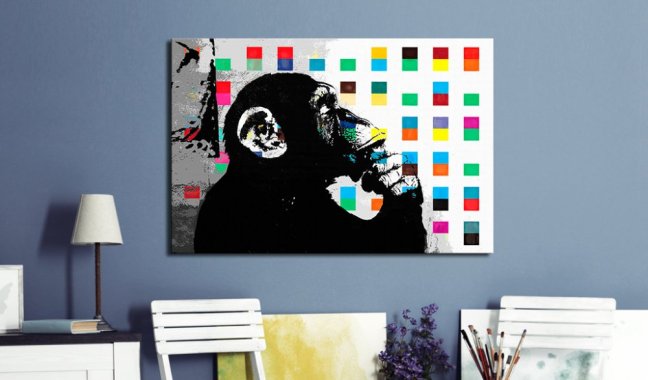 Obraz - Mysliaca opica od Banksyho