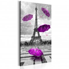 Obraz - Paříž: Fialové deštníky