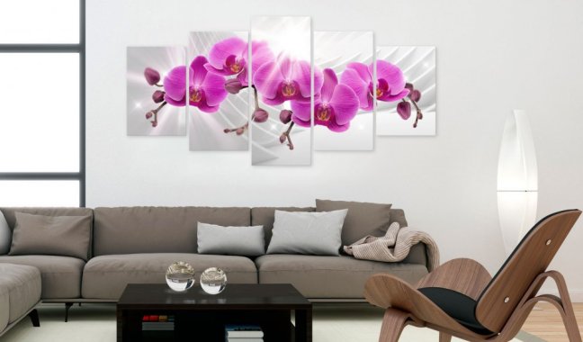 Obraz - Abstraktní zahrada: Růžové orchideje