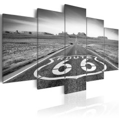 Obraz - Route 66 - černobílá