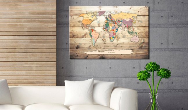 Obraz - Mapa světa: Barevné kontinenty
