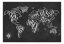 Samolepiaca fototapeta - Retro kontinenty (čierna)