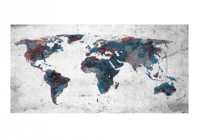 Fototapeta - Mapa světa na zdi II