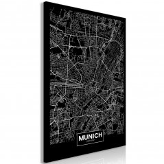 Obraz - Tmavá mapa Mníchova
