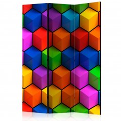 Paraván - Barevné geometrické krabice
