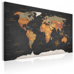 Obraz - Mapa sveta: Tajomstvá Zeme