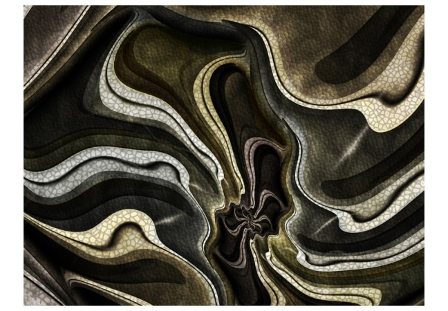 Fototapeta - Zelený a hnědý texturovaný fraktál